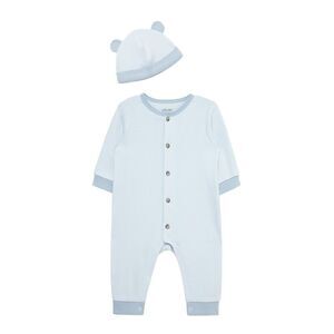 Little Me Baby-Boys  Coverall & Hat Set, Blue